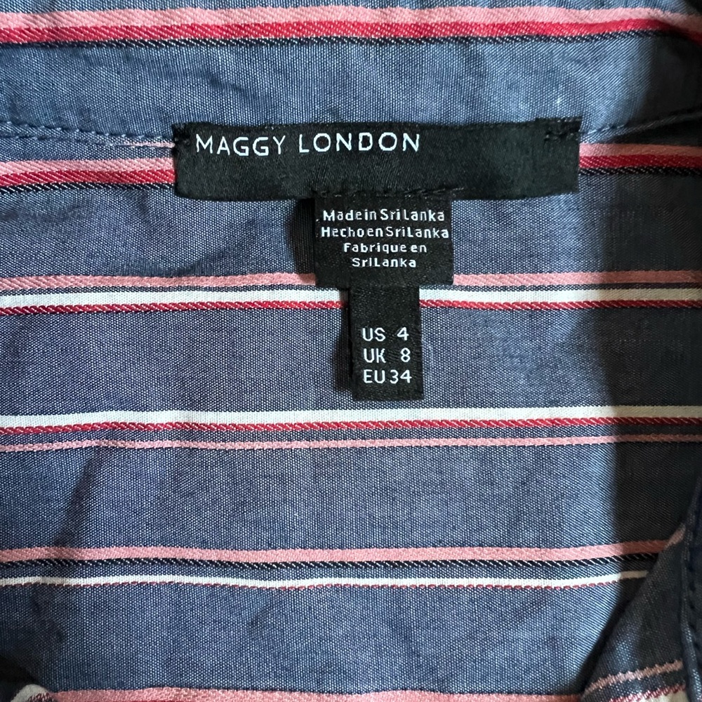 Maggy London striped Shirt Dress